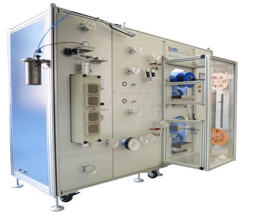 Fiber optic high-speed coloring and rewinding machine